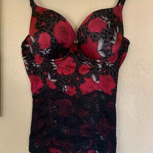 Flexees Body Shapewear Vintage  Corset Waist Cincher w/ lace  38B